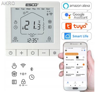 ESCO TC-710WIFI TUYA BIAŁY Termostat podłogowy